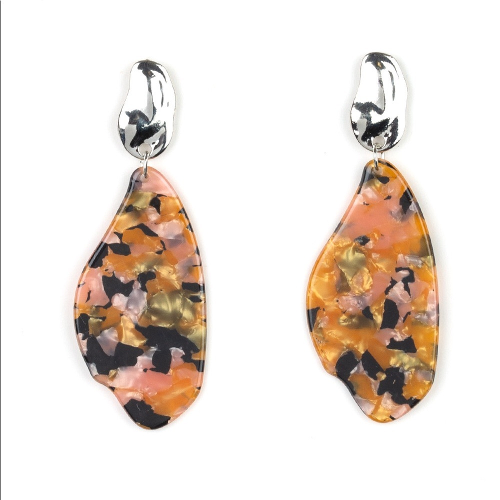 Faux Marble Earrings